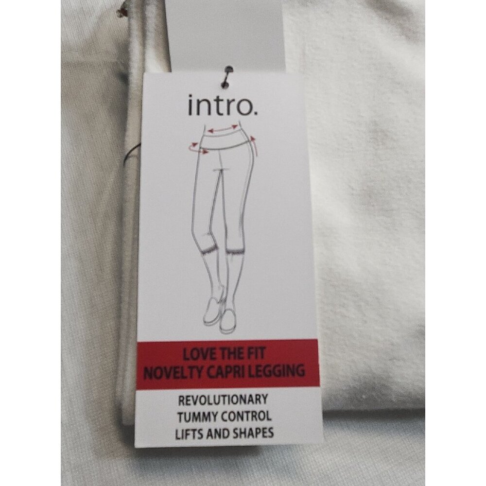 Intro Love The Fit Womens Size S P Capri Leggings  White pull on Stretch --19 - Picture 7 of 9